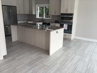 Porcelain floor tiles installed by TLC Tile Pros Tampa